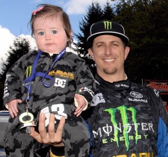 Lia Block with her father, Ken Block.